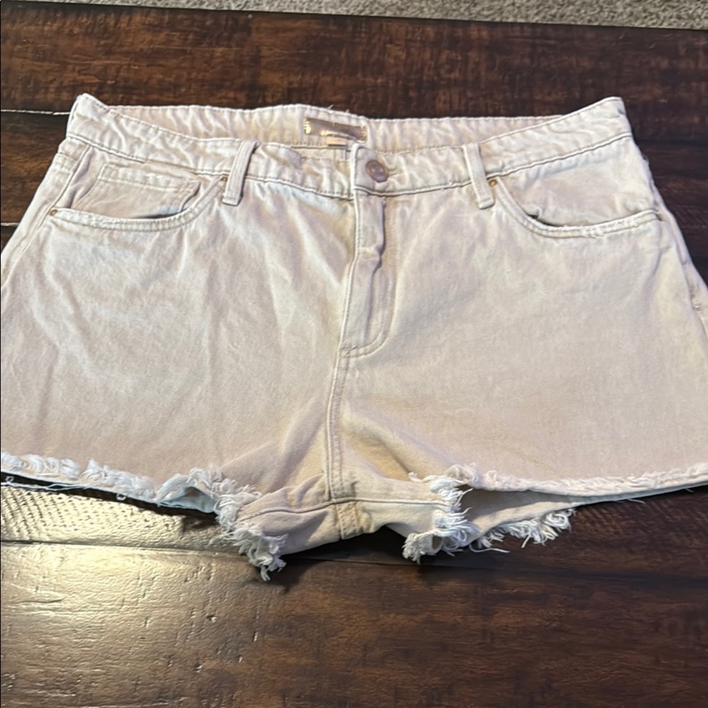 Kut From The Kloth Jane High Rise Cream Denim Shorts Size 16